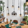 Koyoto hanging light, globe light, pendant light Amber, clear, Smoke-coloured, 6-light sources