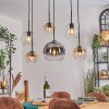 Koyoto hanging light, globe light, pendant light Amber, clear, Smoke-coloured, 6-light sources