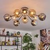 Ripoll ceiling light, globe light Amber, clear, Smoke-coloured, 10-light sources