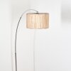 Bongal floor lamp, Arch lamps chrome, black, 1-light source, Fabric lampshade