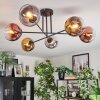 Koyoto ceiling light, globe light 72 cm gold, clear, coppery, Smoke-coloured, 6-light sources
