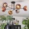 Koyoto ceiling light, globe light 72 cm gold, clear, coppery, Smoke-coloured, 6-light sources