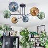 Koyoto ceiling light, globe light 78 cm blue, gold, green, 6-light sources