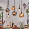 Ripoll hanging light, globe light, pendant light Amber, clear, Smoke-coloured, 6-light sources