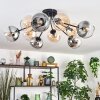 Koyoto ceiling light, globe light 81 cm Amber, clear, Smoke-coloured, 10-light sources