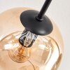 Koyoto ceiling light, globe light 81 cm Amber, clear, Smoke-coloured, 10-light sources