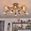Ripoll ceiling light, globe light Amber, clear, Smoke-coloured, 10-light sources