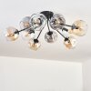 Ripoll ceiling light, globe light Amber, clear, Smoke-coloured, 10-light sources