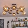 Ripoll ceiling light, globe light Amber, Smoke-coloured, 10-light sources