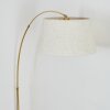 Bassagoda floor lamp, Arch lamps brass, black, 1-light source, Fabric shade
