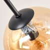 Koyoto ceiling light, globe light 81 cm Amber, clear, 10-light sources