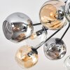 Ripoll ceiling light, globe light Amber, clear, Smoke-coloured, 12-light sources