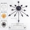 Ripoll ceiling light, globe light Amber, clear, Smoke-coloured, 12-light sources