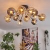 Ripoll ceiling light, globe light Amber, clear, Smoke-coloured, 12-light sources