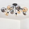Ripoll ceiling light, globe light Amber, clear, Smoke-coloured, 12-light sources