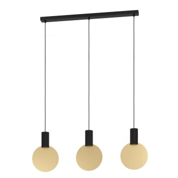 Eglo lights SARONA hanging light black, 3-light sources