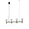 Gnarp Pendant Light black-gold, 4-light sources