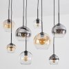 Koyoto hanging light, globe light, pendant light Amber, clear, Smoke-coloured, 8-light sources