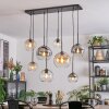 Koyoto hanging light, globe light, pendant light Amber, clear, Smoke-coloured, 8-light sources