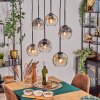 Ripoll hanging light, globe light, pendant light Amber, clear, Smoke-coloured, 6-light sources