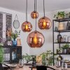 Koyoto hanging light, globe light, Cluster pendant lamp coppery, 4-light sources