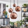 Koyoto hanging light, globe light, Cluster pendant lamp coppery, 4-light sources