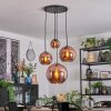 Koyoto hanging light, globe light, Cluster pendant lamp coppery, 4-light sources