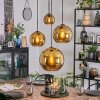 Koyoto hanging light, globe light, Cluster pendant lamp gold, 4-light sources