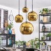 Koyoto hanging light, globe light, Cluster pendant lamp gold, 4-light sources