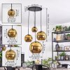 Koyoto hanging light, globe light, Cluster pendant lamp gold, 4-light sources