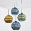 Koyoto hanging light, globe light, Cluster pendant lamp blue, gold, green, 4-light sources