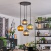 Koyoto hanging light, globe light, Cluster pendant lamp blue, gold, green, 4-light sources