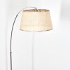 Sabadim floor lamp, Arch lamps chrome, black, 1-light source, Fabric lampshade