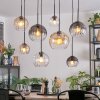 Koyoto hanging light, globe light, pendant light Amber, clear, Smoke-coloured, 8-light sources