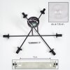 Koyoto ceiling light, globe light 78 cm clear, 6-light sources