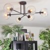 Koyoto ceiling light, globe light 78 cm clear, 6-light sources