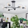 Koyoto ceiling light, globe light 78 cm clear, 6-light sources