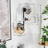 Koyoto globe light, wall light Amber, clear, Smoke-coloured, 3-light sources