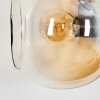 Koyoto globe light, wall light Amber, clear, Smoke-coloured, 3-light sources