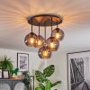 Koyoto ceiling light, globe light 33 cm Smoke-coloured, 5-light sources