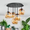 Koyoto ceiling light, globe light 33 cm Amber, 5-light sources