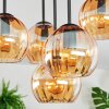 Koyoto ceiling light, globe light 33 cm Amber, 5-light sources