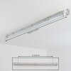 Ilena outdoor ceiling light, outdoor light, bathroom light, spotlight, ceiling light LED grey, 1-light source