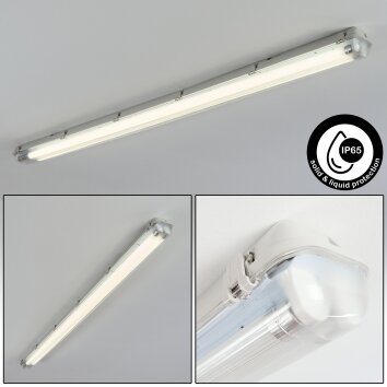 Ilena outdoor ceiling light, outdoor light, bathroom light, spotlight, ceiling light LED grey, 1-light source