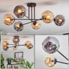 Ripoll ceiling light, globe light Amber, Smoke-coloured, 6-light sources