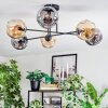 Ripoll ceiling light, globe light Amber, Smoke-coloured, 6-light sources
