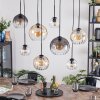 Koyoto hanging light, globe light, pendant light Amber, clear, Smoke-coloured, 8-light sources