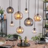 Koyoto hanging light, globe light, pendant light Amber, clear, Smoke-coloured, 8-light sources