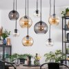 Koyoto hanging light, globe light, pendant light Amber, clear, Smoke-coloured, 8-light sources