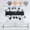 Koyoto hanging light, globe light, pendant light Amber, clear, Smoke-coloured, 8-light sources